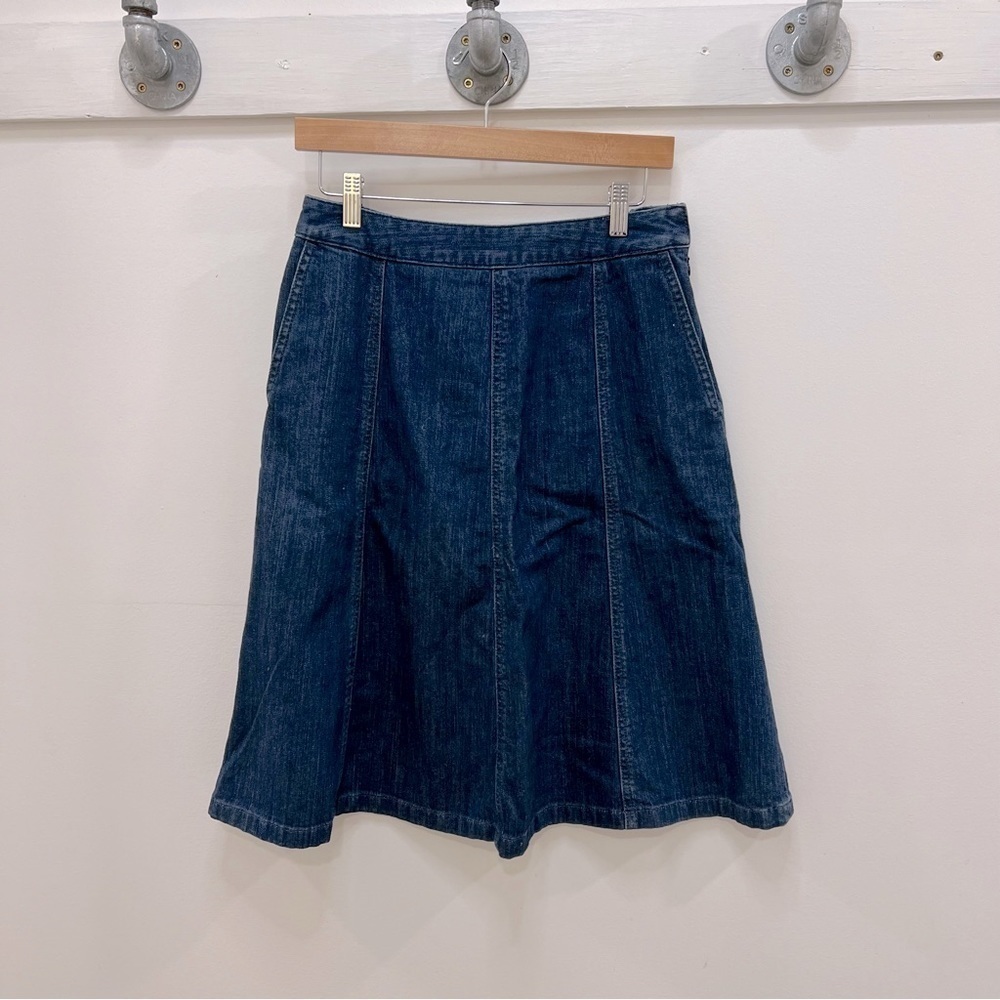 LL Bean vintage denim skirt